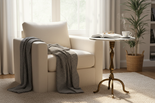 Bloom Side Table in cozy reading nook